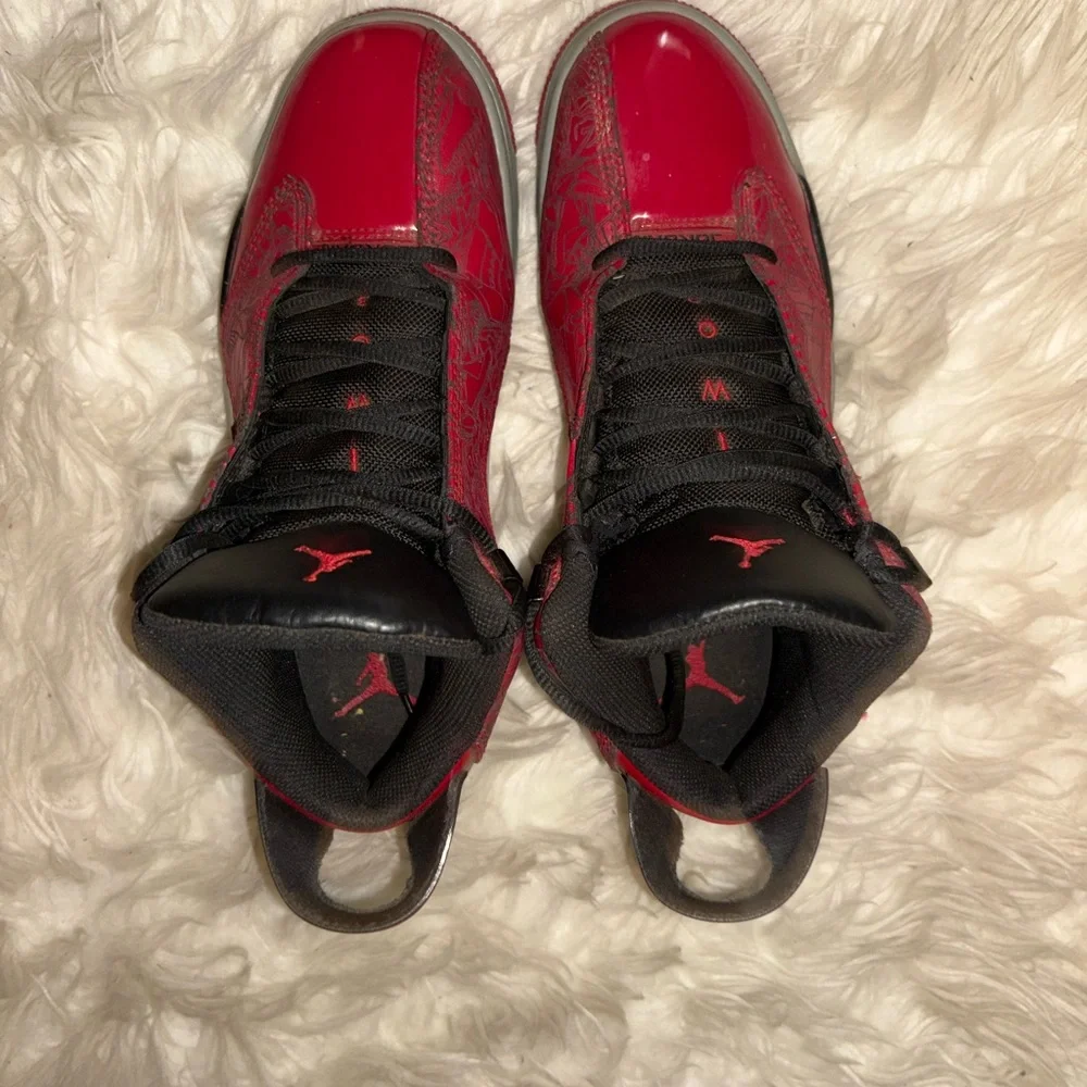 Jordan Red and Black High-Top Sneakers